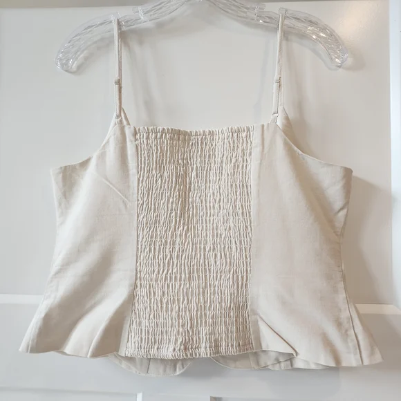 a new day Cream Button-Up Camisole - Picture 3 of 4